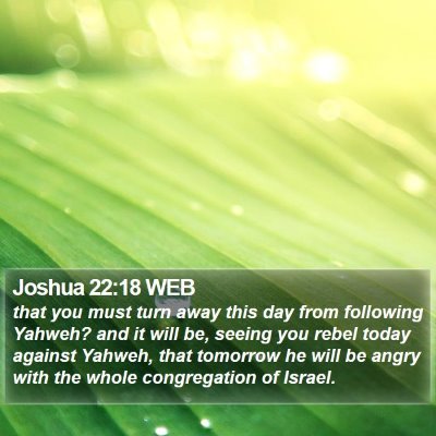 Joshua 22:18 WEB Bible Verse Image
