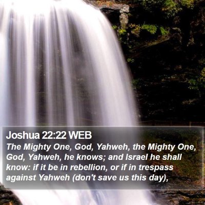 Joshua 22:22 WEB Bible Verse Image