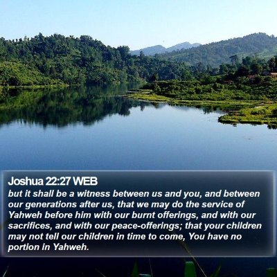 Joshua 22:27 WEB Bible Verse Image