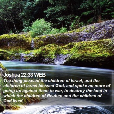 Joshua 22:33 WEB Bible Verse Image