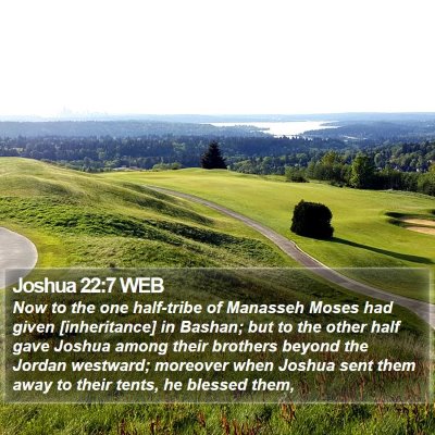 Joshua 22:7 WEB Bible Verse Image