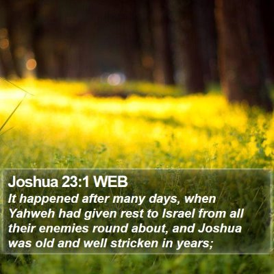 Joshua 23:1 WEB Bible Verse Image