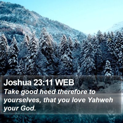 Joshua 23:11 WEB Bible Verse Image