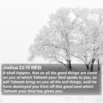 Joshua 23:15 WEB Bible Verse Image