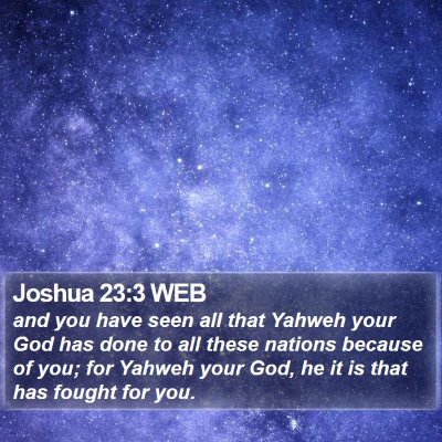 Joshua 23:3 WEB Bible Verse Image