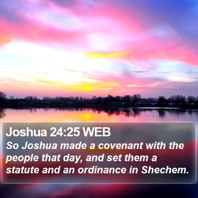 Joshua 24:25 WEB Bible Verse Image