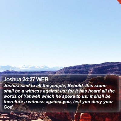 Joshua 24:27 WEB Bible Verse Image