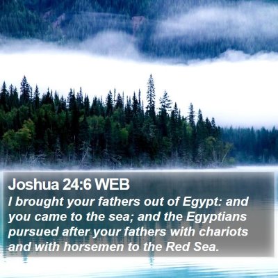 Joshua 24:6 WEB Bible Verse Image