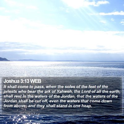 Joshua 3:13 WEB Bible Verse Image