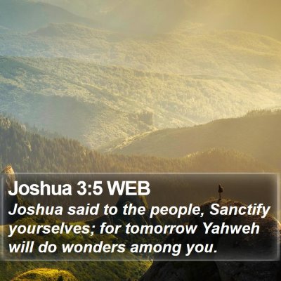 Joshua 3:5 WEB Bible Verse Image