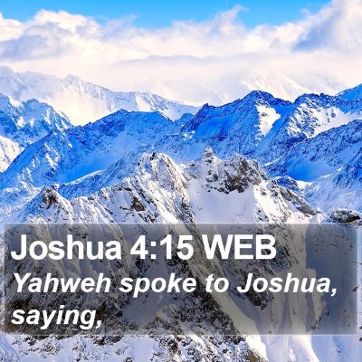 Joshua 4:15 WEB Bible Verse Image