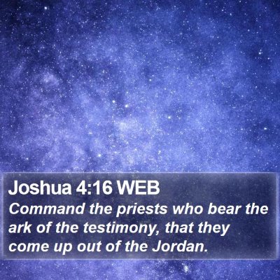 Joshua 4:16 WEB Bible Verse Image