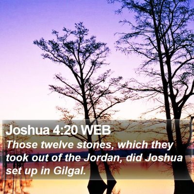 Joshua 4:20 WEB Bible Verse Image