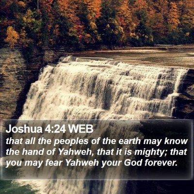 Joshua 4:24 WEB Bible Verse Image