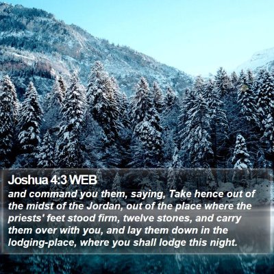 Joshua 4:3 WEB Bible Verse Image