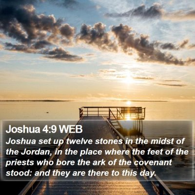 Joshua 4:9 WEB Bible Verse Image