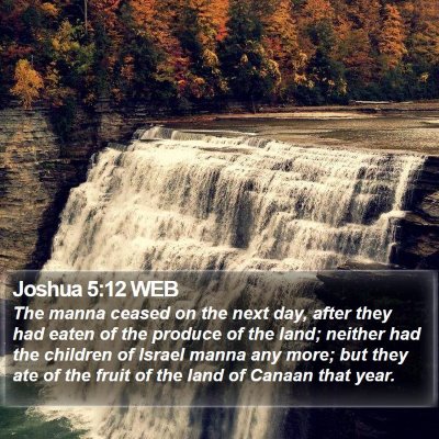 Joshua 5:12 WEB Bible Verse Image