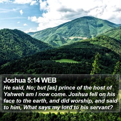 Joshua 5:14 WEB Bible Verse Image