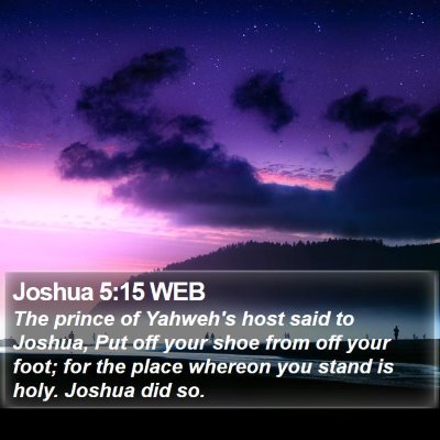 Joshua 5:15 WEB Bible Verse Image