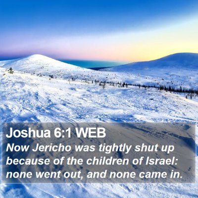 Joshua 6:1 WEB Bible Verse Image