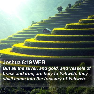 Joshua 6:19 WEB Bible Verse Image