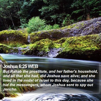 Joshua 6:25 WEB Bible Verse Image