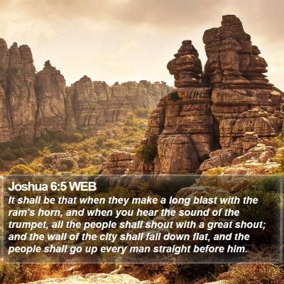 Joshua 6:5 WEB Bible Verse Image