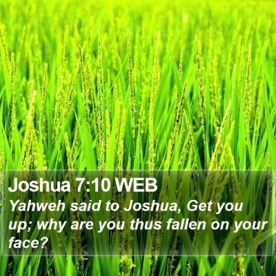 Joshua 7:10 WEB Bible Verse Image