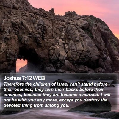 Joshua 7:12 WEB Bible Verse Image