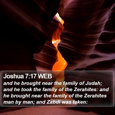 Joshua 7:17 WEB Bible Verse Image