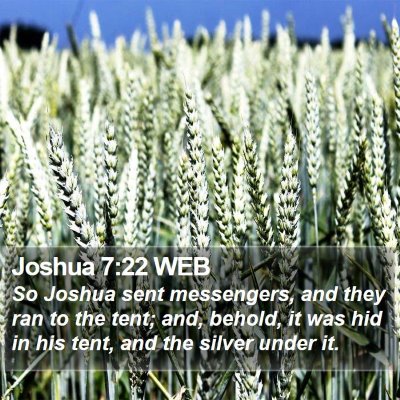 Joshua 7:22 WEB Bible Verse Image