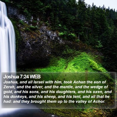Joshua 7:24 WEB Bible Verse Image