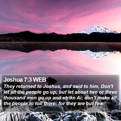 Joshua 7:3 WEB Bible Verse Image