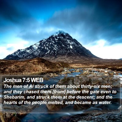 Joshua 7:5 WEB Bible Verse Image