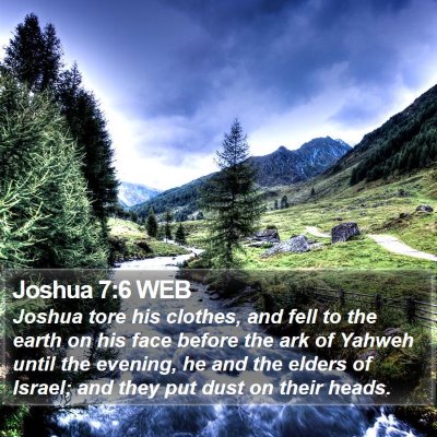 Joshua 7:6 WEB Bible Verse Image
