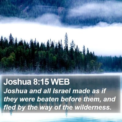 Joshua 8:15 WEB Bible Verse Image