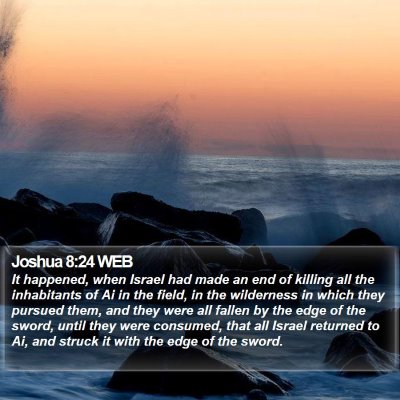 Joshua 8:24 WEB Bible Verse Image