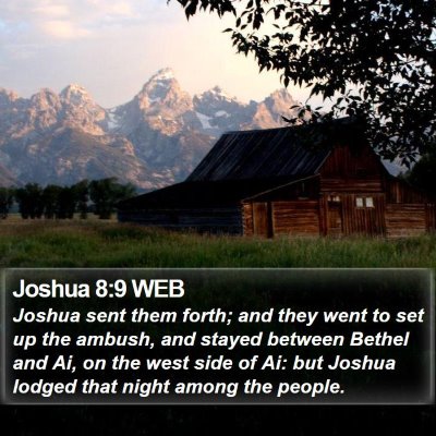 Joshua 8:9 WEB Bible Verse Image
