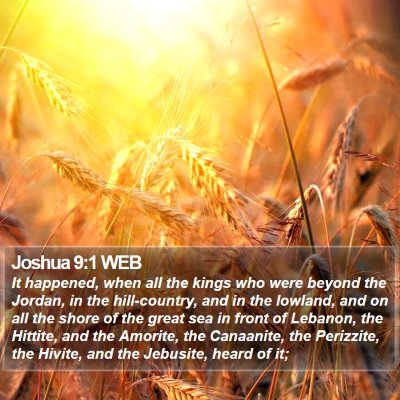 Joshua 9:1 WEB Bible Verse Image