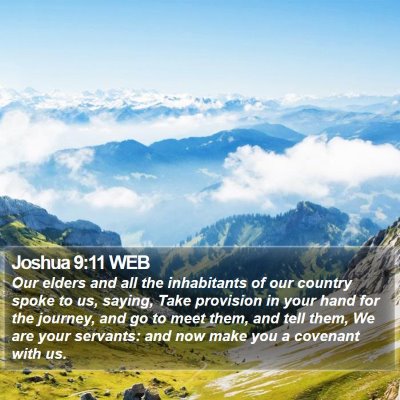 Joshua 9:11 WEB Bible Verse Image