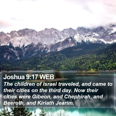 Joshua 9:17 WEB Bible Verse Image