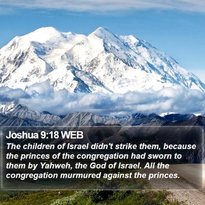 Joshua 9:18 WEB Bible Verse Image