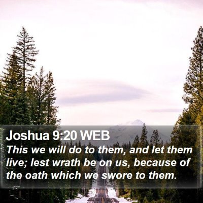 Joshua 9:20 WEB Bible Verse Image