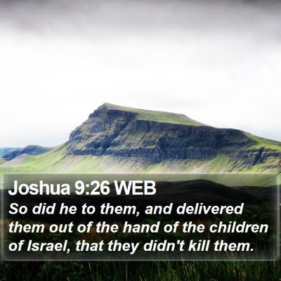 Joshua 9:26 WEB Bible Verse Image