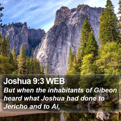 Joshua 9:3 WEB Bible Verse Image