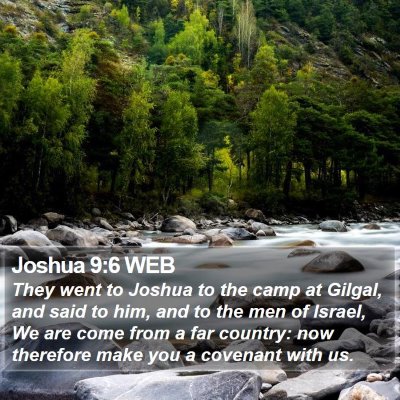 Joshua 9:6 WEB Bible Verse Image