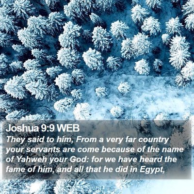Joshua 9:9 WEB Bible Verse Image