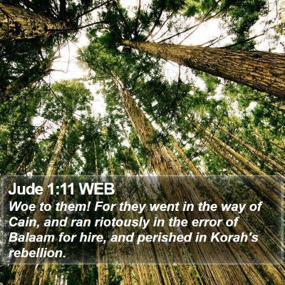 Jude 1:11 WEB Bible Verse Image
