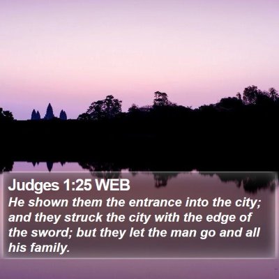 Judges 1:25 WEB Bible Verse Image
