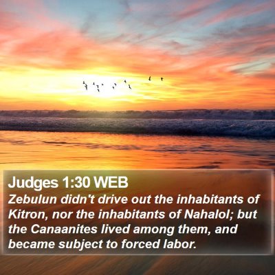 Judges 1:30 WEB Bible Verse Image